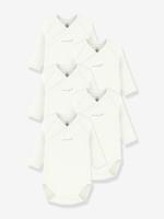 Set van 5 overslagbody's PETIT BATEAU wit - thumbnail