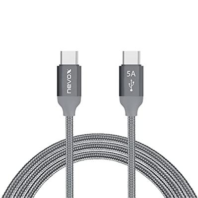 Nevox 1653 USB-kabel 1m USB 2.0 USB C grijs, zilver