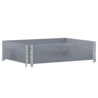 Palletopzetrand 80x60 cm massief grenenhout grijs - thumbnail