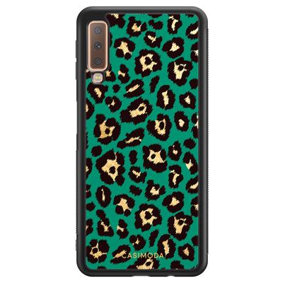 Samsung Galaxy A7 2018 hoesje - Luipaard groen Samsung Galaxy A7 2018 hoesje - Luipaard groen
