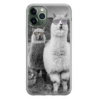 iPhone 11 Pro siliconen telefoonhoesje - Llama hipster - thumbnail