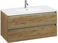 Ben Limara badmeubel met aluminium greeplijst 100x47cm sherwood met keramische wastafel - thumbnail