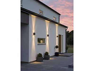 KonstSmide WandspotModena Up - Down 2-lichts 28cm mat zwart - 7516-750