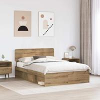 Bedframe Ambachtelijk eiken 140 x 200 cm Massief grenenhout - thumbnail