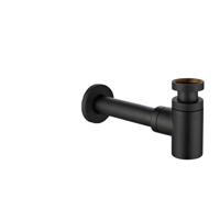 Sjithouse sifon 5x35x19cm Mat zwart - thumbnail