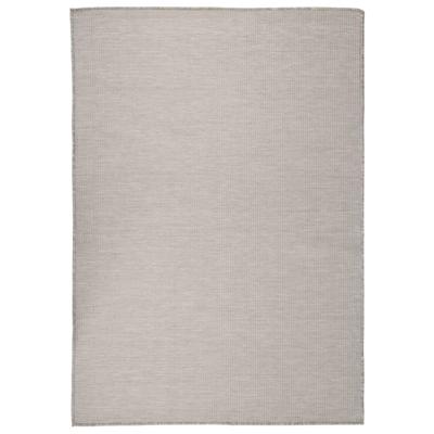 VidaXL Buitenkleed platgeweven 140x200 cm taupe