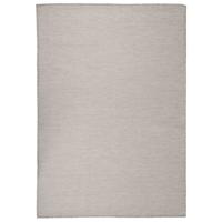 VidaXL Buitenkleed platgeweven 140x200 cm taupe - thumbnail