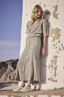 Tramontana Crinkled Maxi Skirt E02-19-201 006156-aloemelange - thumbnail