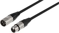 Monacor MECR-200/SW XLR Kabel [1x XLR-stekker - 1x XLR-bus] 2 m Zwart - thumbnail