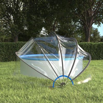 VidaXL Zwembadoverkapping rond 376x188 cm pvc