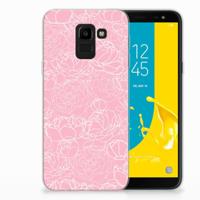 Samsung Galaxy J6 2018 | TPU Case | White Flowers - thumbnail