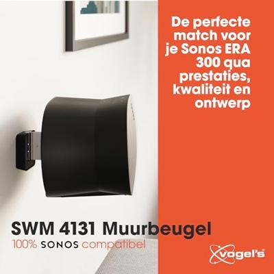 Vogel&apos;S SWM 4131 VOOR SONOS ERA 300 Audio muurbeugel Zwart