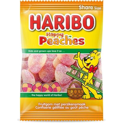 Haribo snoep perziken, zak van 185 g