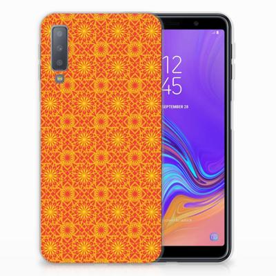 Samsung Galaxy A7 (2018) | TPU bumper | Batik Oranje