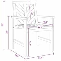 Tuin loungeset 4 pcs Bruin Massief Acaciahout - thumbnail