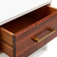 Nachtkastjes 2 st 40x30x57 cm massief acaciahout - thumbnail