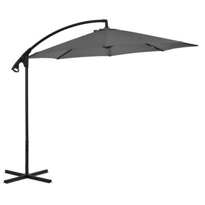 Zweefparasol met stalen paal 300 cm antraciet Zweefparasol met stalen paal 300 cm antraciet