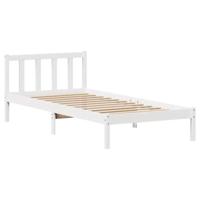 Bedframe zonder matras massief grenenhout wit 90x190 cm - thumbnail