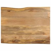 Tafelblad met natuurlijke rand 90x80x3,8 cm massief mangohout - thumbnail