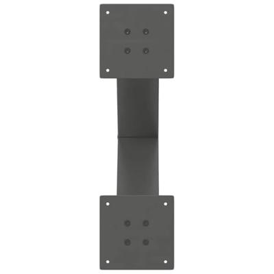 Eettafelpoten 2 st X-vormig 50x(72-73) cm staal antraciet