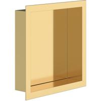 Elegant Geborsteld Gouden Inbouwnis 30x30x7 cm | PVD-Coating - thumbnail