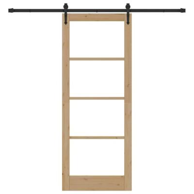 Schuifdeur ORKDAL Bruin 83 x 211 cm Hout en metaal