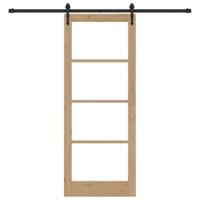 Schuifdeur ORKDAL Bruin 83 x 211 cm Hout en metaal - thumbnail