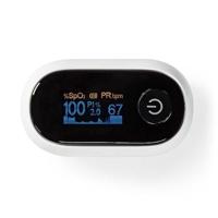 Nedis SmartLife Pulse Oximeter | Bluetooth® | OLED-Scherm | Anti-bewegingsinterferentie / Auditief alarm / Polsslag / Zuurstofverzadiging (SpO2) | Wit - thumbnail