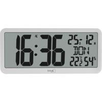 TFA Dostmann 60.4525.02 Wandklok Zendergestuurd 356 mm x 27 mm x 161 mm Wit Groot display - thumbnail