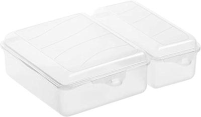 Rotho Twin Lunchbox 1,05+0,55L Transparant