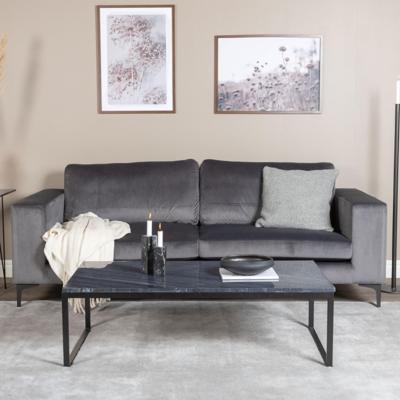 Nohr 3-zits Bank 'Laqueta' Velvet, kleur Grijs