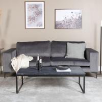 Nohr 3-zits Bank 'Laqueta' Velvet, kleur Grijs - thumbnail