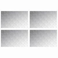 VidaXL Trap tread rechthoekig 4 pcs zilver 80 x 50 cm aluminium - thumbnail