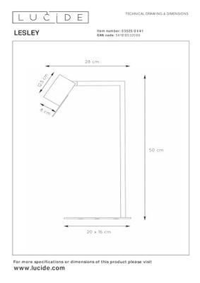 Lucide LESLEY - Bureaulamp - 1xGU10 - Taupe