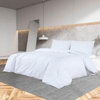 VidaXL Dekbedovertrekset lichtgewicht 140x200 cm microvezel wit - thumbnail