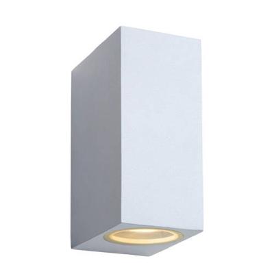 Lucide ZORA-LED - Wandspot / Wandlamp Binnen/Buiten - LED Dimb. - GU10 - 2x5W 3000K - IP44 - Wit