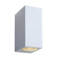 Lucide ZORA-LED - Wandspot / Wandlamp Binnen/Buiten - LED Dimb. - GU10 - 2x5W 3000K - IP44 - Wit - thumbnail