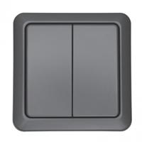 Draadloze buiten wandschakelaar dubbel, AGST8802 - thumbnail