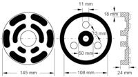 KS Tools 160.0493 Rubberen schijf (Ø x h) 145 mm x 24 mm - thumbnail