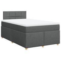 Boxspring met matras stof donkergrijs 120x190 cm - thumbnail
