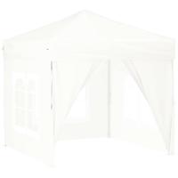 Partytent inklapbaar met zijwanden 2x2 m wit - thumbnail