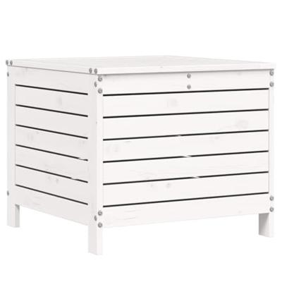 Tuinvoetenbank 62x63,5x53,5 cm massief grenenhout wit