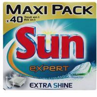 Sun Sun All In 1 Vaatwastabletten Expert Extra Shine - 40 stuks - thumbnail