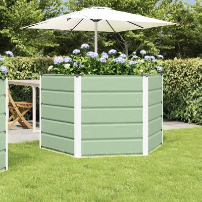 Plantenbak Pastel Groen 129 x 129 x 75 cm Staal