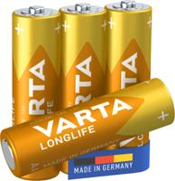 Varta Longlife Alkalinebatterijen (LR6, AA), geel, 4 stuks - thumbnail
