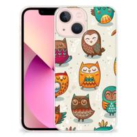iPhone 13 mini | TPU Hoesje | Vrolijke Uilen - thumbnail
