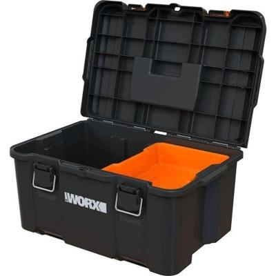 Gereedschapskist - WORX BY KETER - STACK N ROLL - 48 x 33 x 26 cm - Zwart