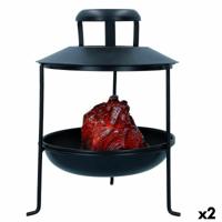 Barbecue Ambients LED Licht Antraciet Decoratief 22 x 30 x 22 cm (2 Stuks) - thumbnail