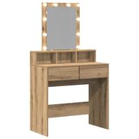 Kaptafel met lade artisanaal eikenkleurig 80 x 41 x 144,5 cm - thumbnail