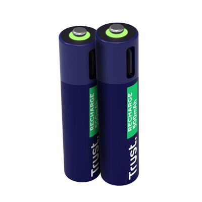 Trust Via USB-C oplaadbare AAA-batterijen (2 stuks) Batterij Blauw